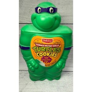 Vintage Teenage Mutant Ninja Turtles Cookies Coin Bank Delicious 1980s‎